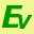 Letras EV en mayúscula y de color verde. Preceden al indicador del camino del sitio